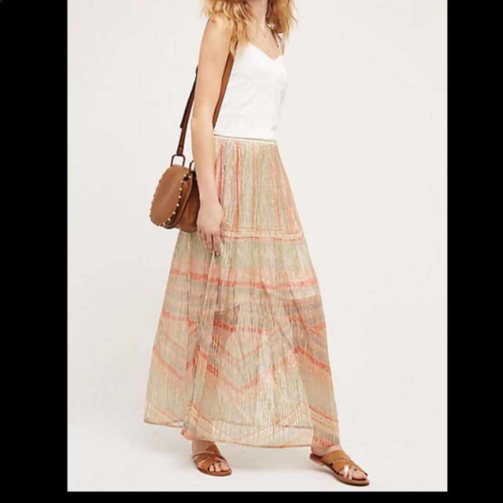 Anthropologie Shimmer Skirt by Bl-nk